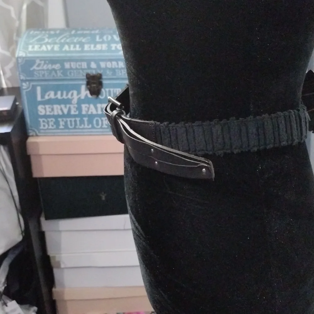 Dolce and Gabbana Leather & Felt Belt